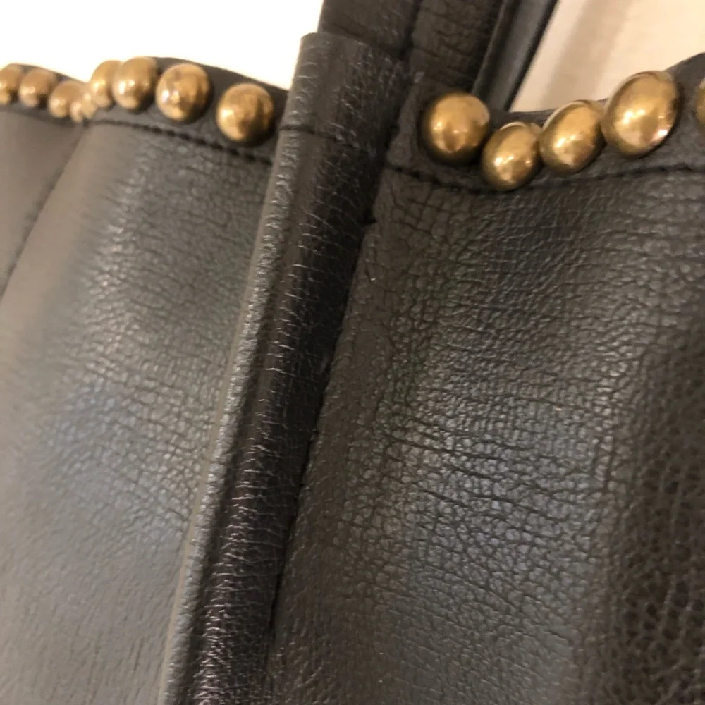 B-Low the Belt Black Studded Tote Bag